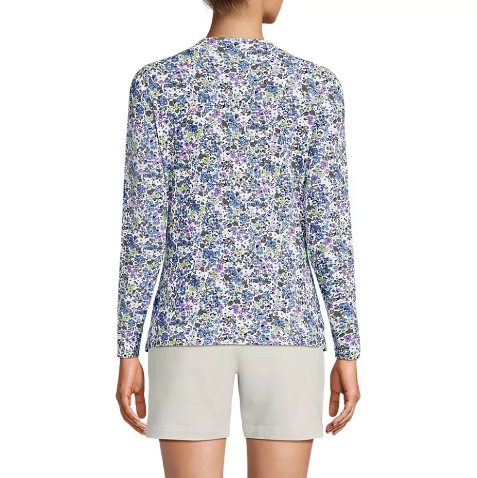 Women's Long Sleeve Crewneck Garden Tee - Sunshade UPF 50 Quick Dry