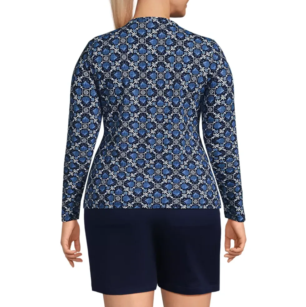 Women's Long Sleeve Crewneck Garden Tee - Sunshade UPF 50 Quick Dry