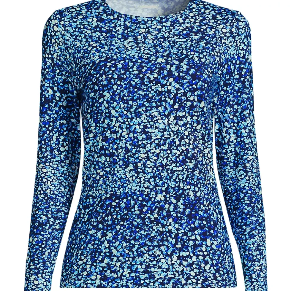 Women's Long Sleeve Crewneck Garden Tee - Sunshade UPF 50 Quick Dry