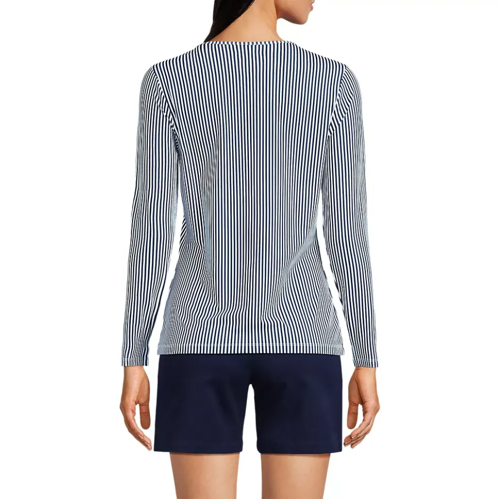 Women's Long Sleeve Crewneck Garden Tee - Sunshade UPF 50 Quick Dry