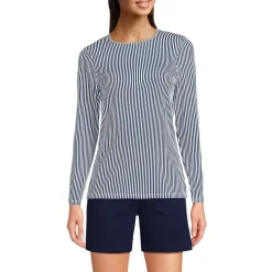 Women's Long Sleeve Crewneck Garden Tee - Sunshade UPF 50 Quick Dry