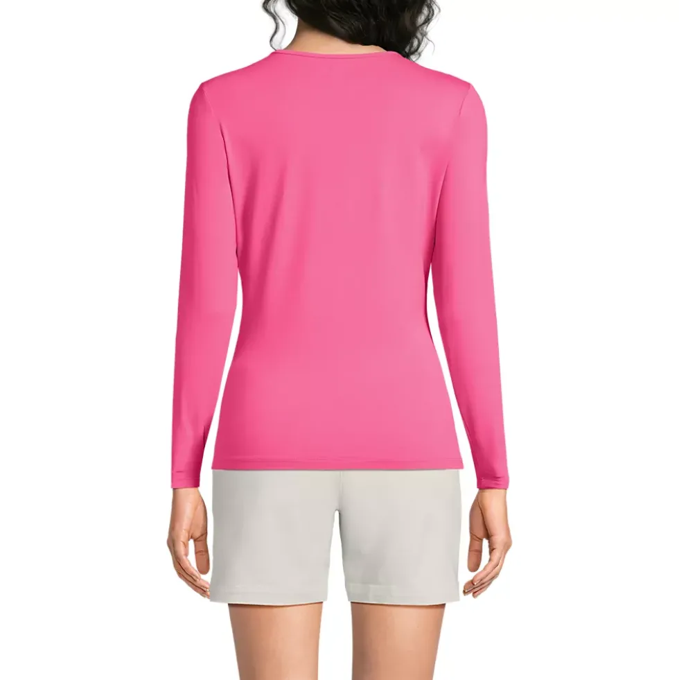 Women's Long Sleeve Crewneck Garden Tee - Sunshade UPF 50 Quick Dry