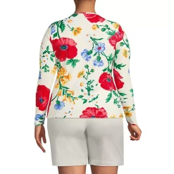 Women's Long Sleeve Crewneck Garden Tee - Sunshade UPF 50 Quick Dry
