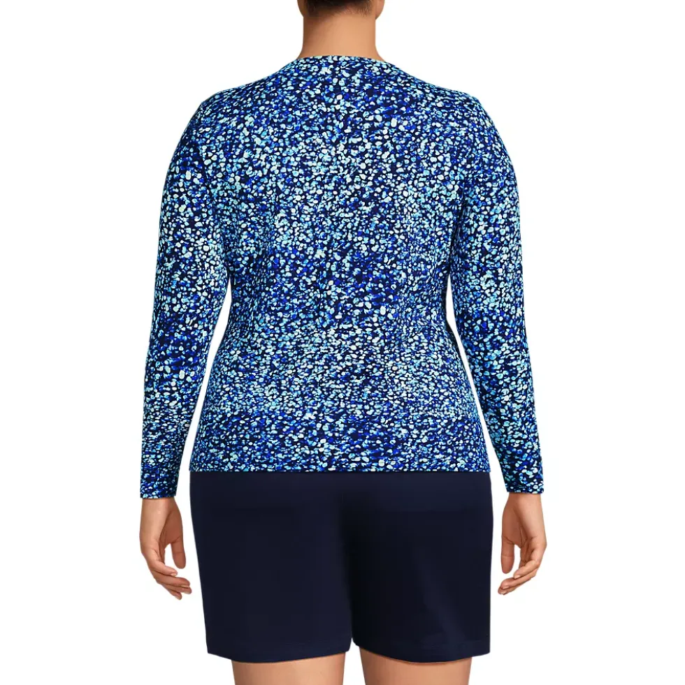 Women's Long Sleeve Crewneck Garden Tee - Sunshade UPF 50 Quick Dry