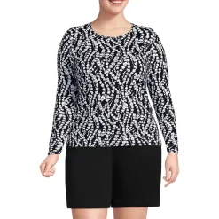 Women's Long Sleeve Crewneck Garden Tee - Sunshade UPF 50 Quick Dry