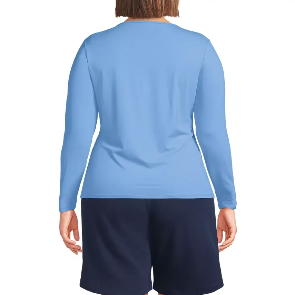Women's Long Sleeve Crewneck Garden Tee - Sunshade UPF 50 Quick Dry