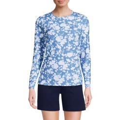 Women's Long Sleeve Crewneck Garden Tee - Sunshade UPF 50 Quick Dry
