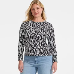 Women's Long Sleeve Crewneck Garden Tee - Sunshade UPF 50 Quick Dry