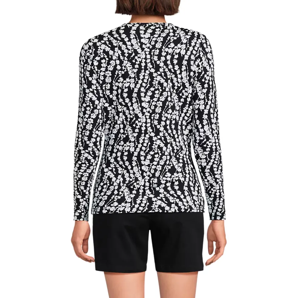 Women's Long Sleeve Crewneck Garden Tee - Sunshade UPF 50 Quick Dry
