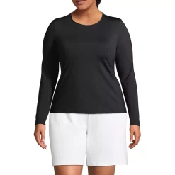 Women's Long Sleeve Crewneck Garden Tee - Sunshade UPF 50 Quick Dry