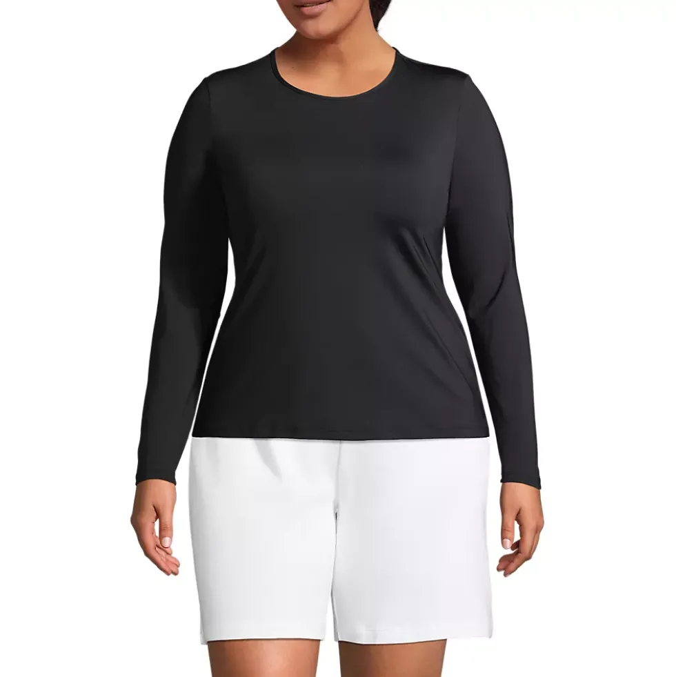 Women's Long Sleeve Crewneck Garden Tee - Sunshade UPF 50 Quick Dry