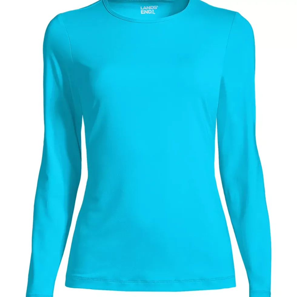 Women's Long Sleeve Crewneck Garden Tee - Sunshade UPF 50 Quick Dry