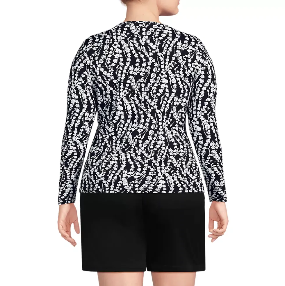 Women's Long Sleeve Crewneck Garden Tee - Sunshade UPF 50 Quick Dry
