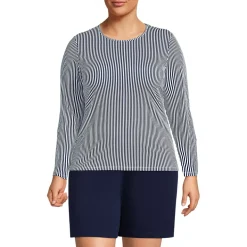Women's Long Sleeve Crewneck Garden Tee - Sunshade UPF 50 Quick Dry