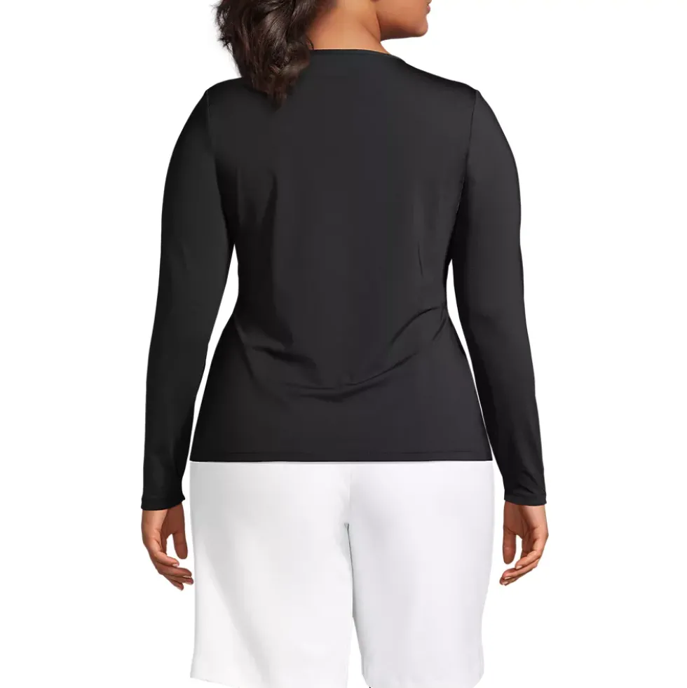 Women's Long Sleeve Crewneck Garden Tee - Sunshade UPF 50 Quick Dry