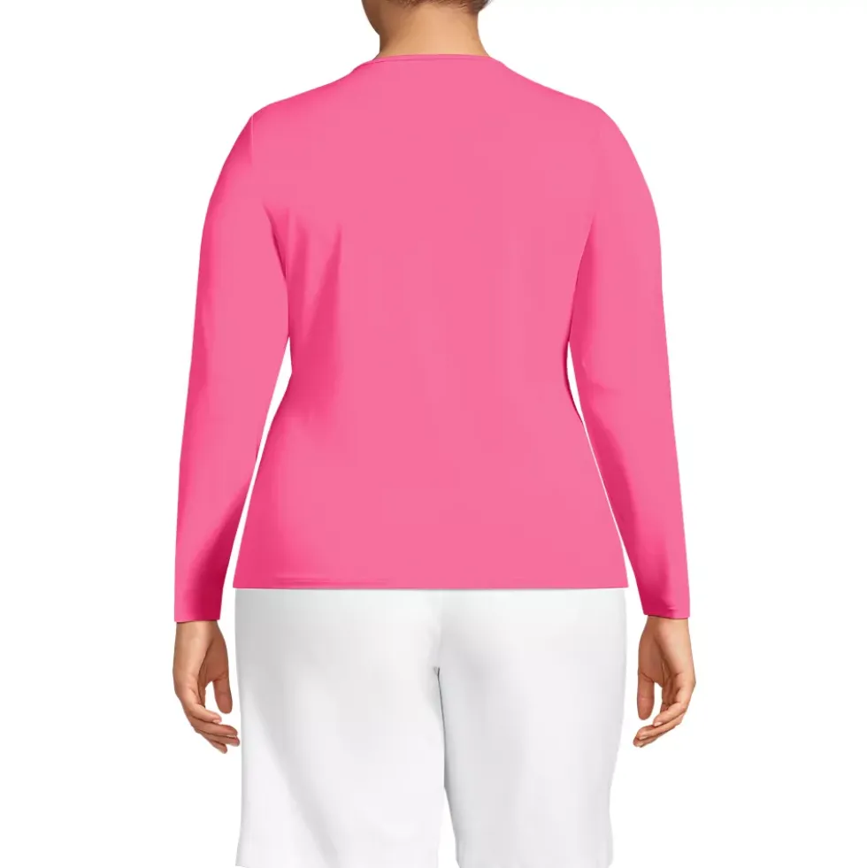 Women's Long Sleeve Crewneck Garden Tee - Sunshade UPF 50 Quick Dry