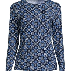 Women's Long Sleeve Crewneck Garden Tee - Sunshade UPF 50 Quick Dry