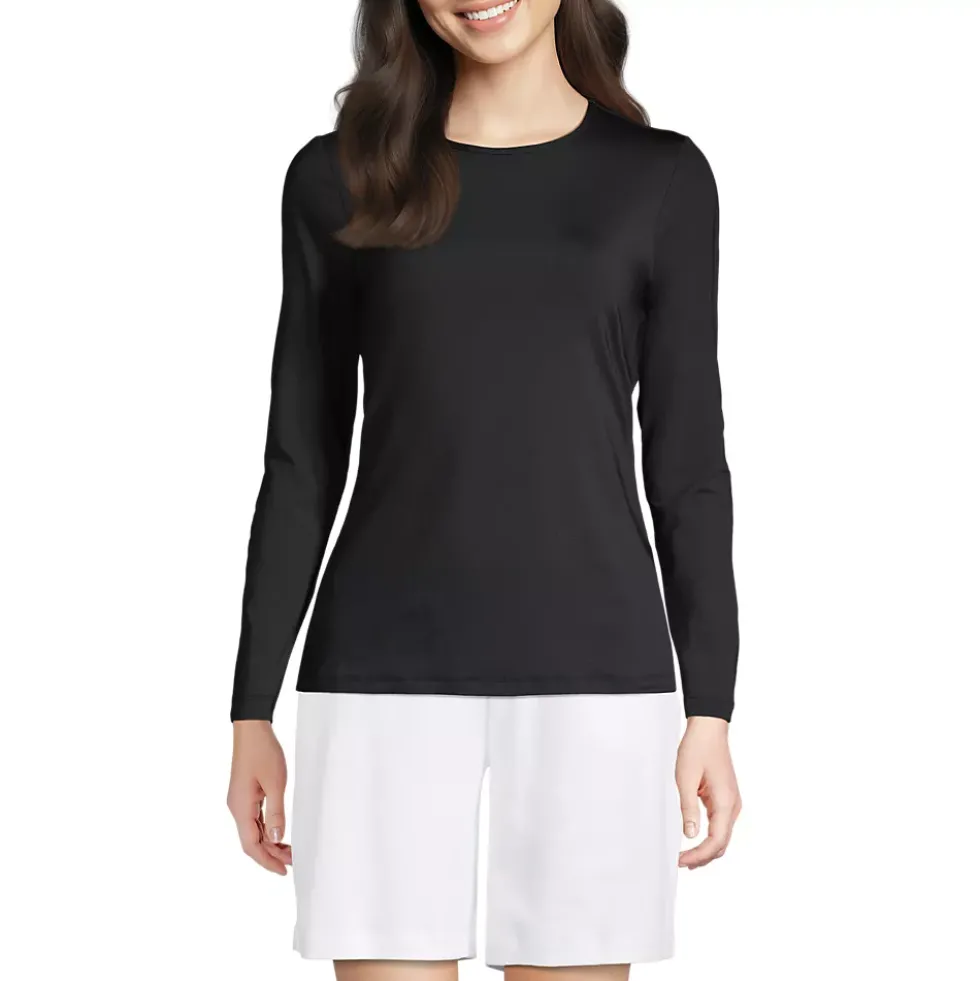 Women's Long Sleeve Crewneck Garden Tee - Sunshade UPF 50 Quick Dry