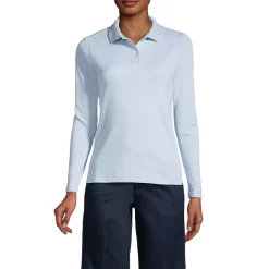 Women's Long Sleeve Feminine Fit Interlock Polo Shirt