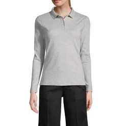 Women's Long Sleeve Feminine Fit Interlock Polo Shirt