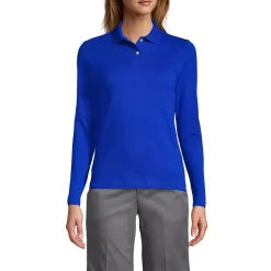 Women's Long Sleeve Feminine Fit Interlock Polo Shirt
