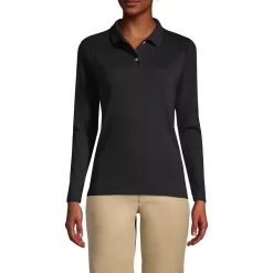 Women's Long Sleeve Feminine Fit Interlock Polo Shirt