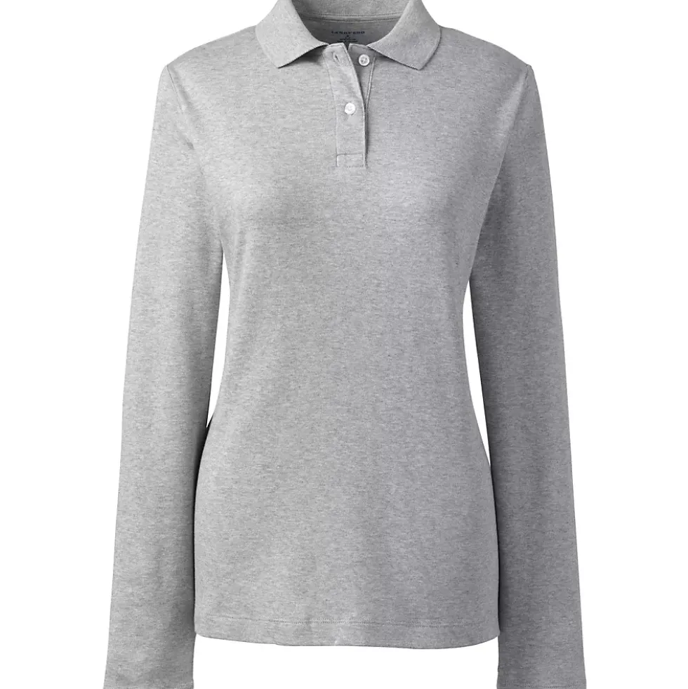 Women's Long Sleeve Feminine Fit Interlock Polo Shirt