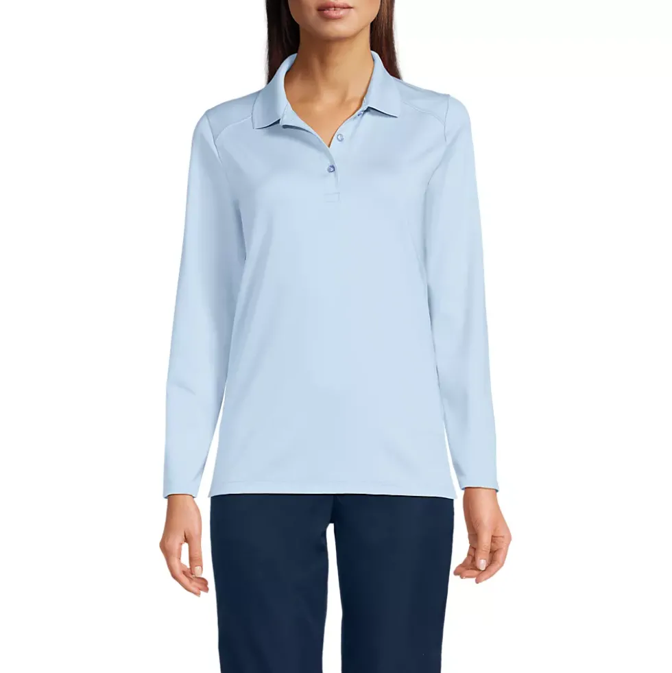 Women's Long Sleeve Feminine Fit Rapid Dry Polo Shirt