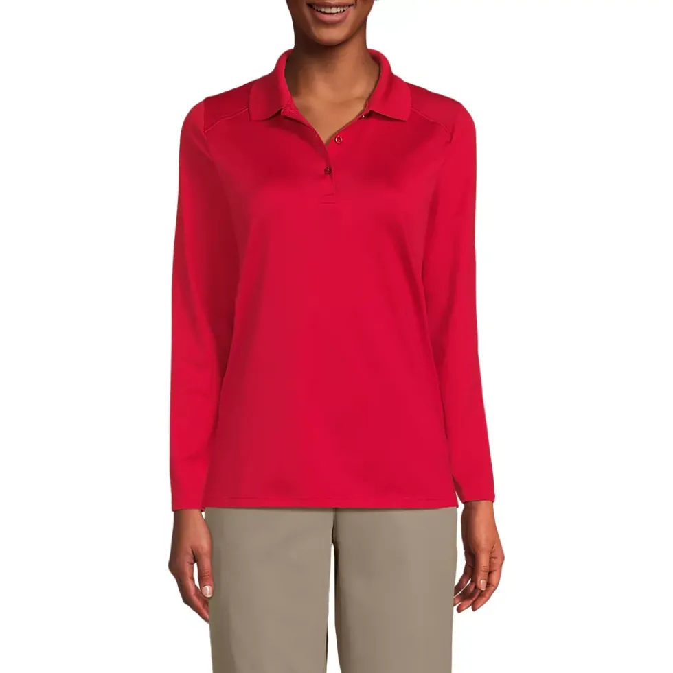 Women's Long Sleeve Feminine Fit Rapid Dry Polo Shirt
