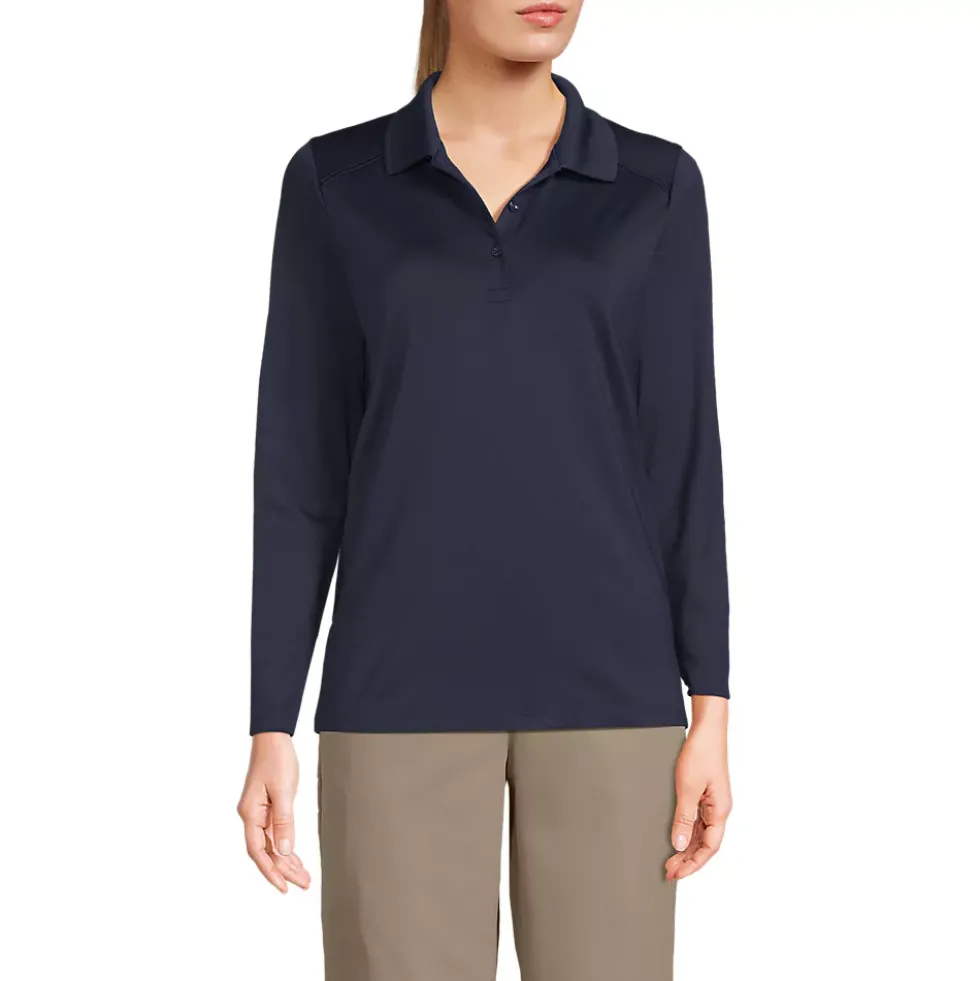 Women's Long Sleeve Feminine Fit Rapid Dry Polo Shirt
