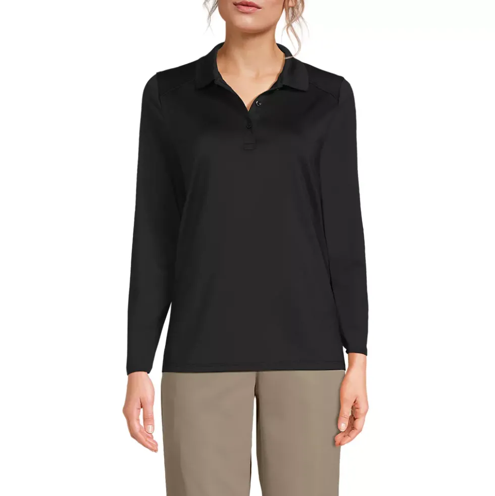 Women's Long Sleeve Feminine Fit Rapid Dry Polo Shirt