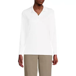 Women's Long Sleeve Feminine Fit Rapid Dry Polo Shirt