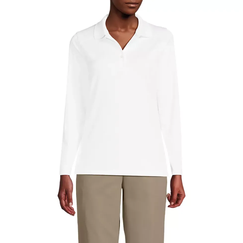 Women's Long Sleeve Feminine Fit Rapid Dry Polo Shirt