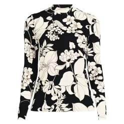 Women's Long Sleeve Garden Tee Mock Neck- Sunshade UPF 50 Quick Dry