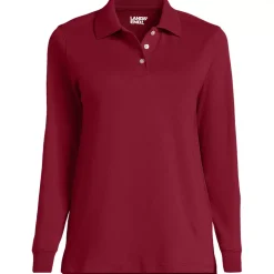 Women's Long Sleeve Interlock Polo Shirt