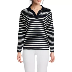 Women's Long Sleeve Mariner Johnny Collar Polo