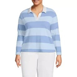 Women's Long Sleeve Mariner Johnny Collar Polo