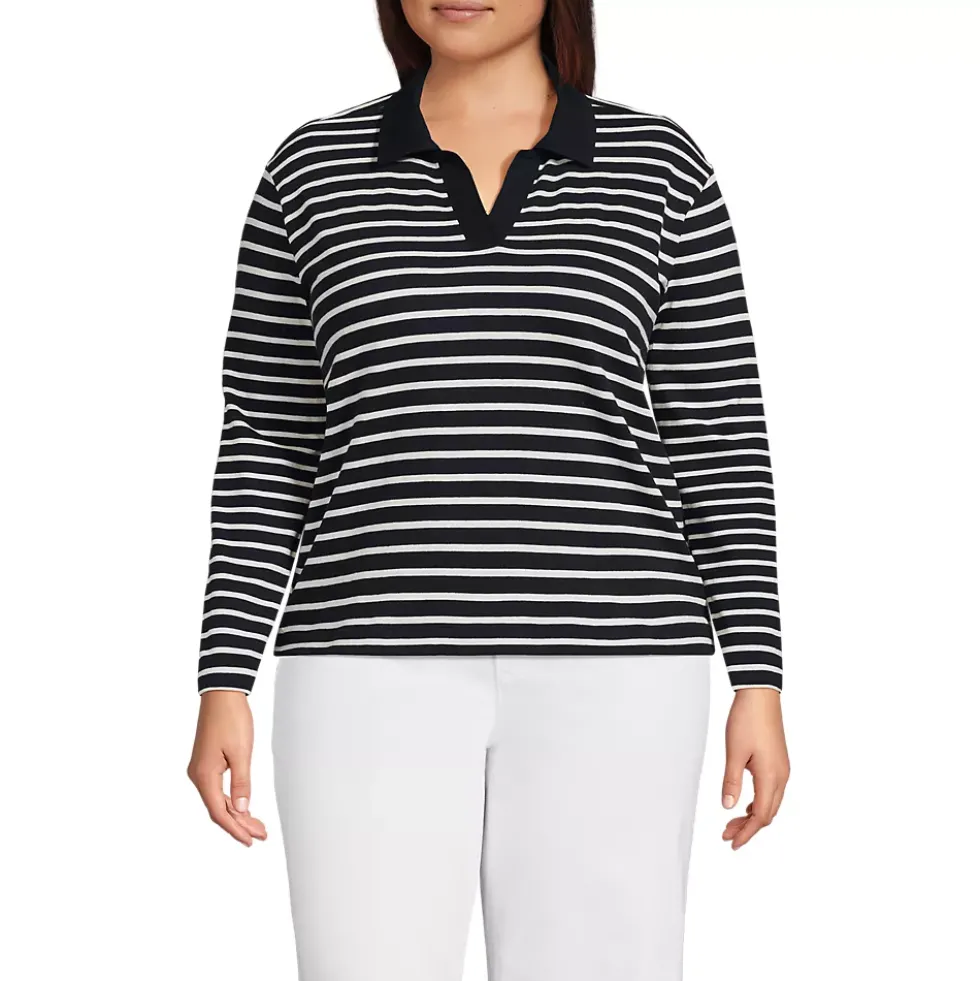 Women's Long Sleeve Mariner Johnny Collar Polo