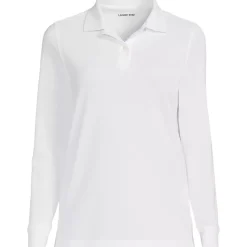Women's Long Sleeve Mesh Polo Shirt