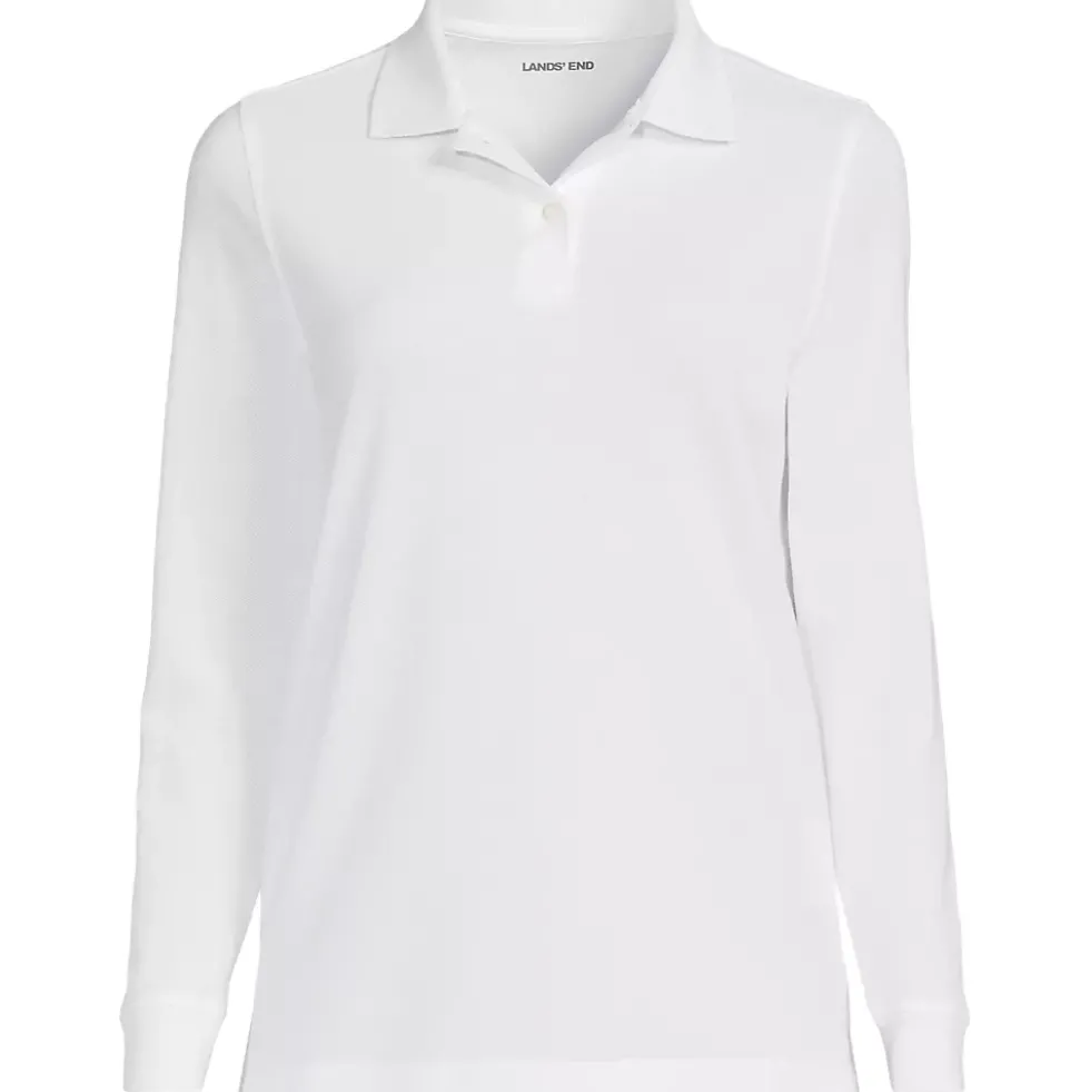 Women's Long Sleeve Mesh Polo Shirt