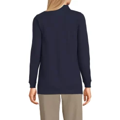 Women's Long Sleeve Mesh Polo Shirt