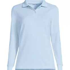 Women's Long Sleeve Mesh Polo Shirt