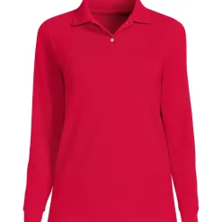 Women's Long Sleeve Mesh Polo Shirt