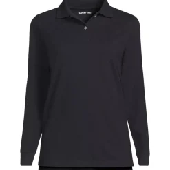 Women's Long Sleeve Mesh Polo Shirt