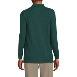 Women's Long Sleeve Mesh Polo Shirt