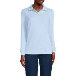 Women's Long Sleeve Mesh Polo Shirt