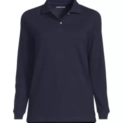 Women's Long Sleeve Mesh Polo Shirt