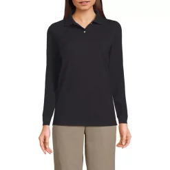 Women's Long Sleeve Mesh Polo Shirt
