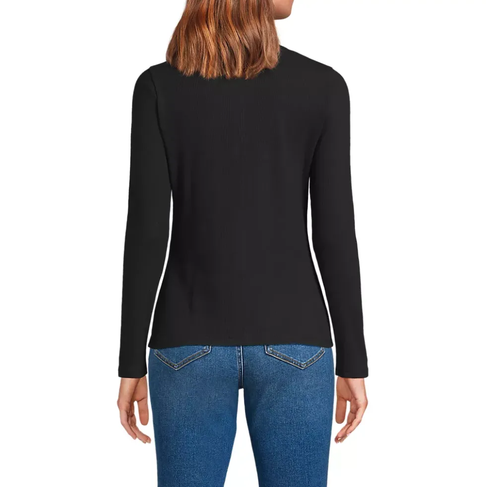 Women's Long Sleeve Micro Rib Button Through Cardigan
