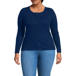 Women's Long Sleeve Micro Rib Button Through Cardigan